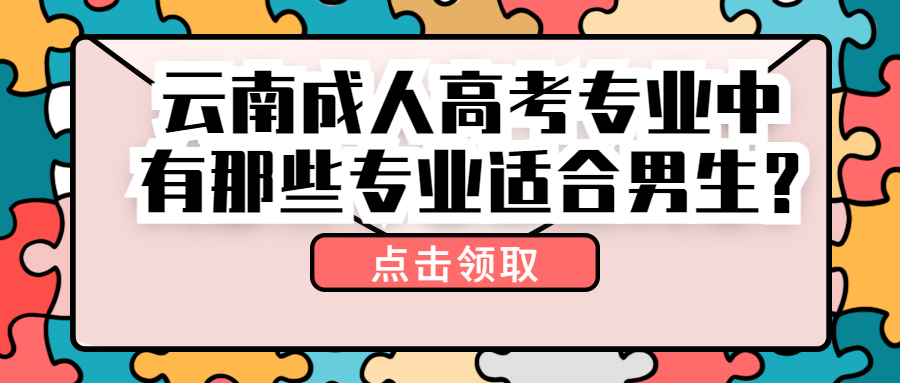 学历提升函授：云南成人高考专业中有哪些专业适合男生?