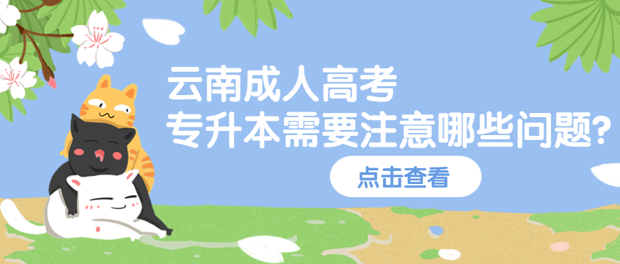 云南成人高考学历提升：专升本需要注意哪些问题？