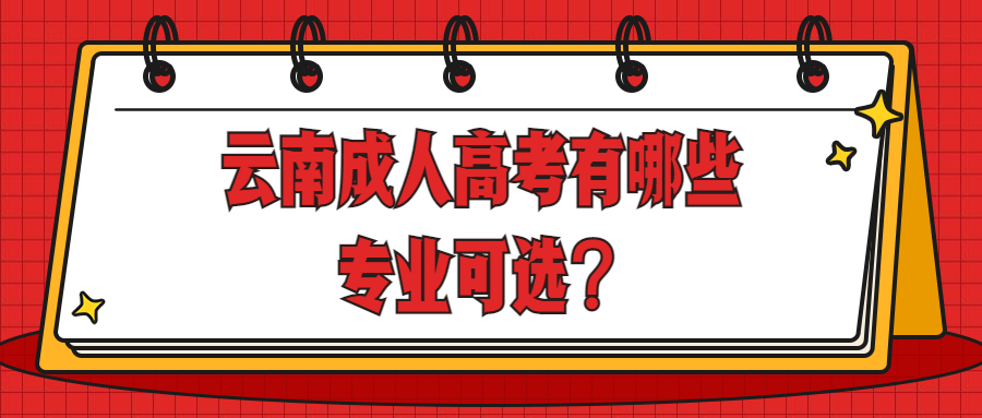 学历提升：云南成人高考有哪些专业可选？